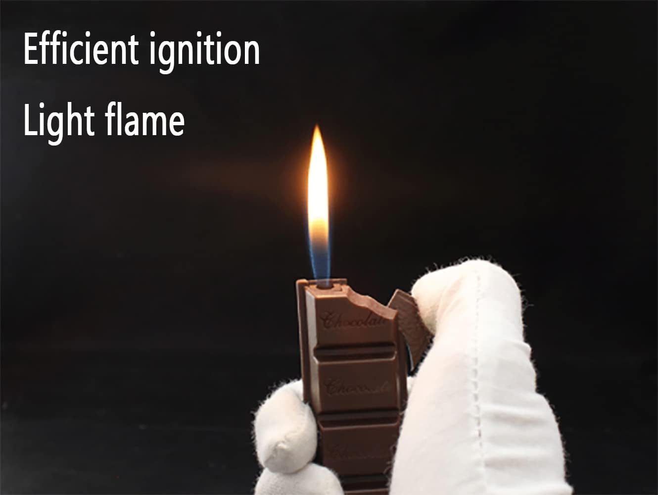 Encendedor de chocolate reutilizable con llama suave, resistente al viento, encendedor de butano fresco, regalos de cumpleaños únicos para hombres,
