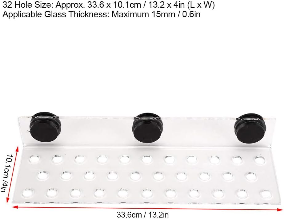 TOPINCN Coral Frag Rack Acrílico Magnético Coral Frag Soporte Soporte Coral SPS Botón Base para acuario de pecera (32 agujeros)