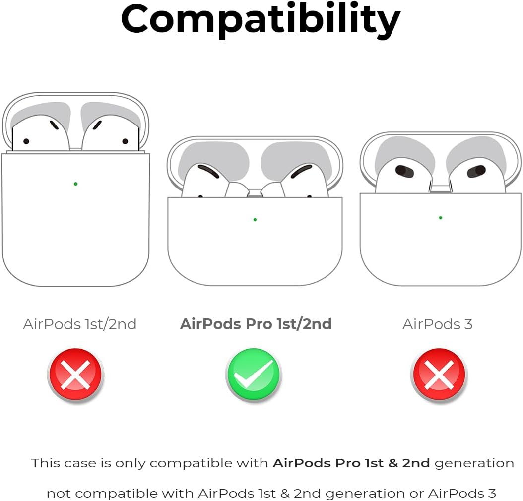 Dumkery Linda funda para Airpods Pro, funda para Airpods Pro 2 de gatos y gatitos con bigote negro, divertidos animales de dibujos animados en 3D, a