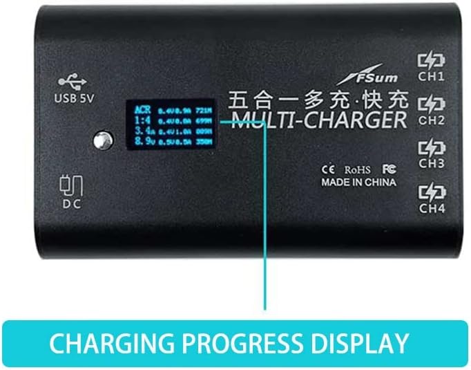 FIMI X8 Mini 5 in1 Cargador Controlador De Carga Rápida De Batería Hub Recargador De Coche Para Drone – (Color X8mini-123)