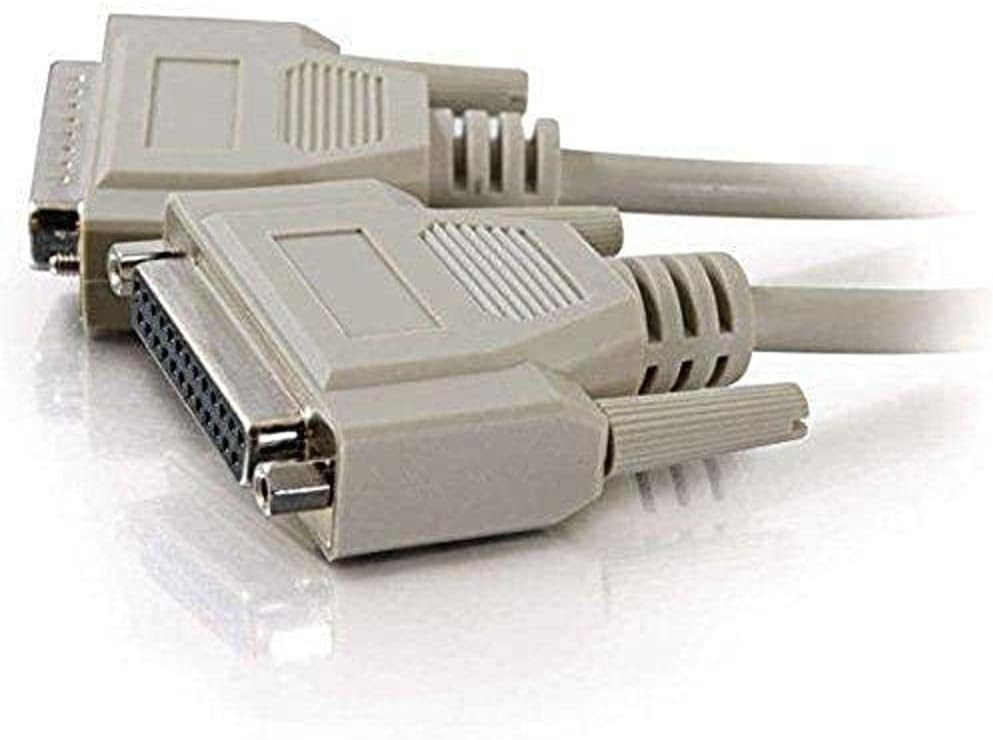 CTG Legrand – Cable de extensión serie C2G DB25 MF RS232 con conectores DB25 macho y hembra, cable de extensión de PC beige, cable de puerto serie