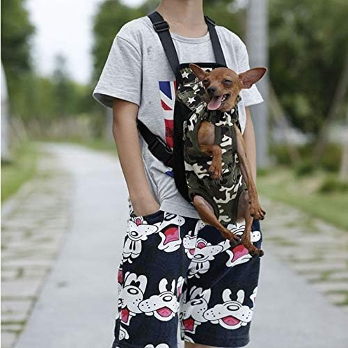 yelesley Mochila transportadora para perros y mascotas, malla de camuflaje, productos de viaje al aire libre, bolsas transpirables con asa de hombro