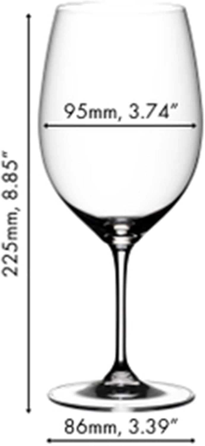 Riedel Vinum Cabernet SauvignonMerlot – Juego de copas de vino, 4 piezas, 22 onzas