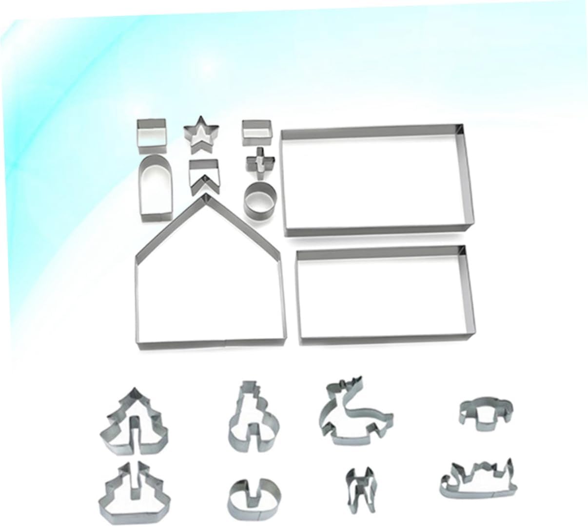 ABOOFAN 36 Pcs Gingerbread Cookie Cutter Christmas Baking Cutters Cookie Cutters for Baking Christmas Cookie Cutter Reindeer Cookie Cutters Xmas