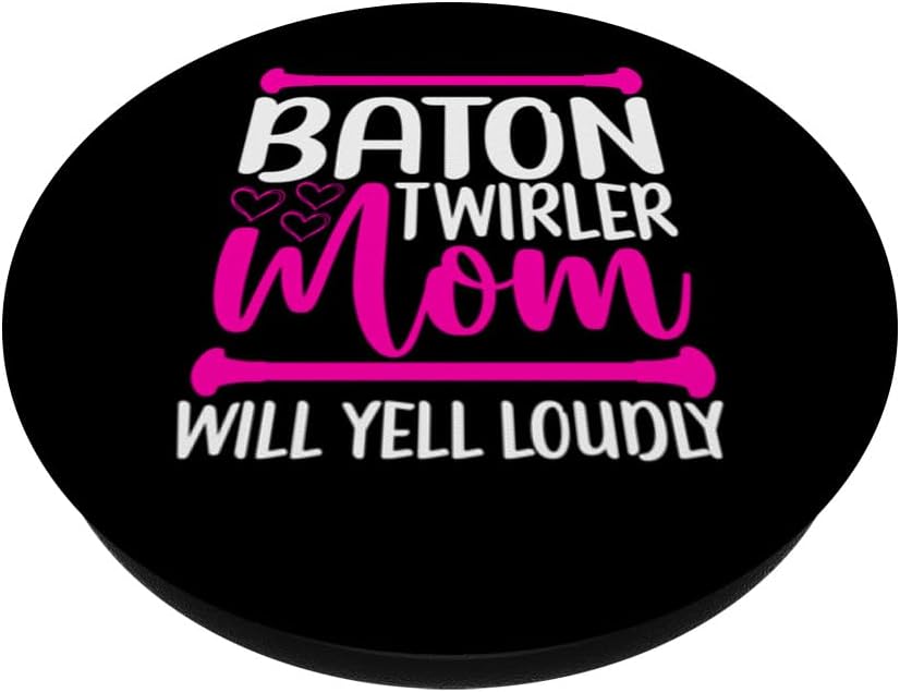 Baton Twirling Mom Outfit Majorette Baton Twirler Mom PopSockets Standard PopGrip