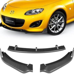 Juego de 3 piezas de alerón de parachoques delantero, divisor de carrocerÃa lateral, compatible con Mazda Miata MX-5 2009-2013, 2010 2011 2012 Juego de 3 piezas de alerón de parachoques delantero, divisor de carrocerÃa lateral, compatible con Mazda Miata MX-5 2009-2013, 2010 2011 2012