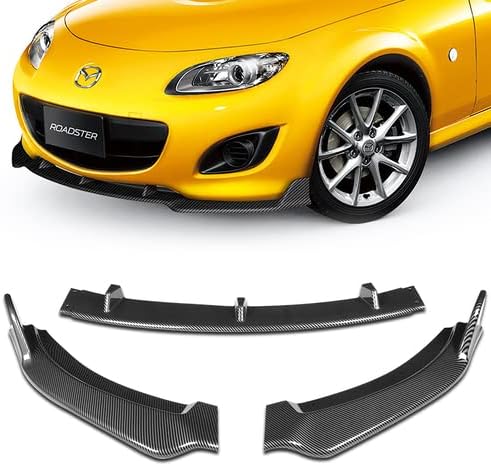 Juego de 3 piezas de alerón de parachoques delantero, divisor de carrocería lateral, compatible con Mazda Miata MX-5 2009-2013, 2010 2011 2012