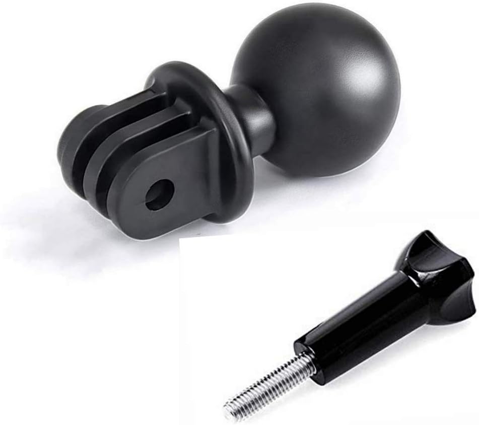 Ball Head Mount Adapter (1-Inch Diameter Ball) with Thumb Screw for GoPro 111098765 Black,Session 54 Action Cameras