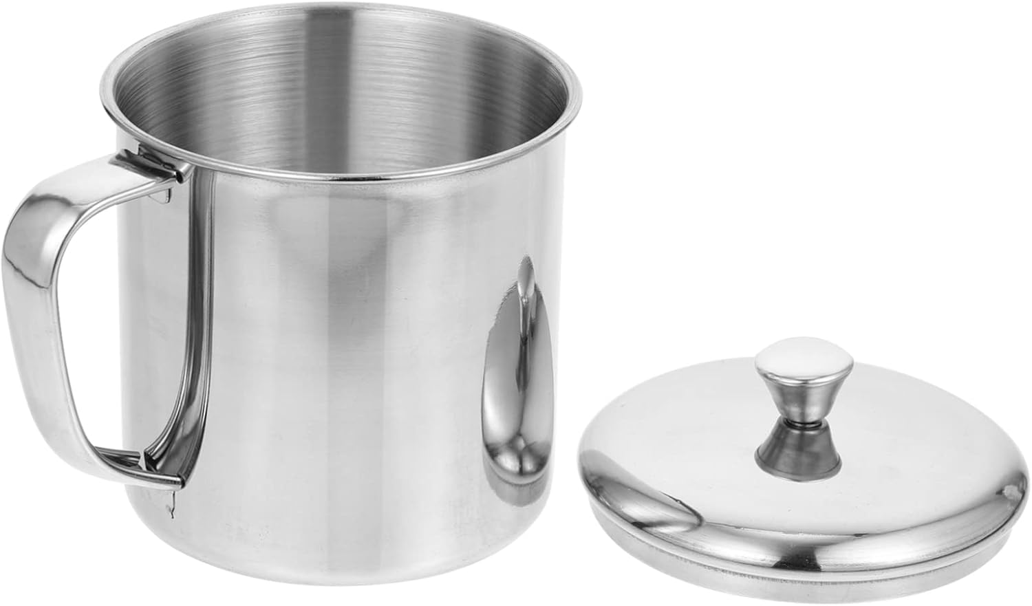HOMSFOU Taza de agua de acero inoxidable Taza de café inastillable Taza de camping Taza de cerveza Taza de medición Jarra de viaje Taza de leche de