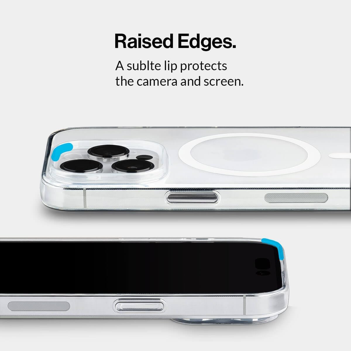 totallee Funda transparente para iPhone 15 Pro Max con agarre extra, delgada y magnética para iPhone 15 Pro Max con imanes integrados (agarre