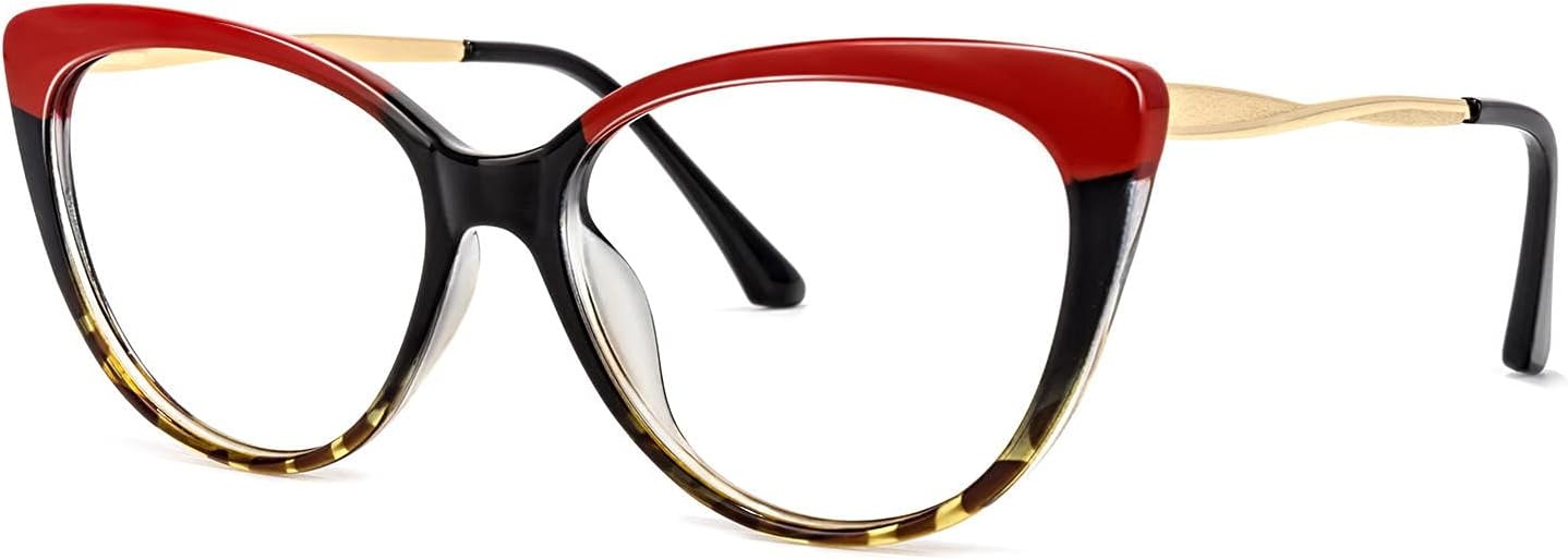 VOOGLAM Gafas de lectura de ojo de gato para mujer, anti luz azul, rayos UV, para lectores
