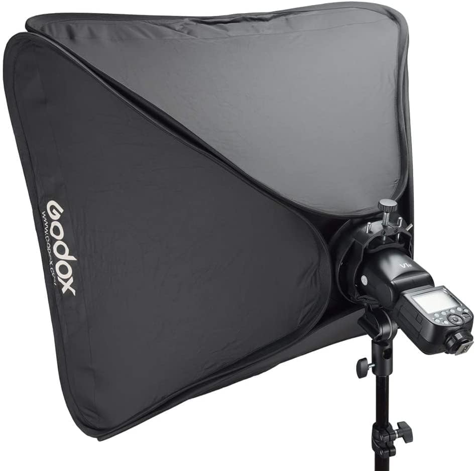 Godox Softbox de 32 x 32 pulgadas con soporte Godox tipo S Speedlite, kit de softbox portátil de montaje Bowens adecuado para Godox V1 AD200Pro