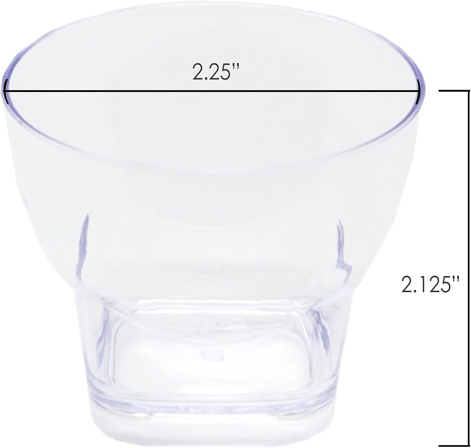 Paquete de 48 vasos pequeños de 3 onzas para postre de ron, de grado profesional, reciclable, transparente, duradero, desechable, para bodas,