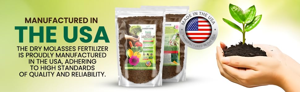 GARDENWISE Melaza seca – Bioestimulante orgánico vegetal para una zona radicular mejorada, vitalidad vegetal y salud próspera del suelo, ideal para