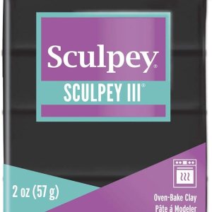 Sculpey Polyform Sculpey III – Arcilla polimérica de 2 onzas, color negro, S302-042 (paquete de 5) Sculpey Polyform Sculpey III – Arcilla polimérica de 2 onzas, color negro, S302-042 (paquete de 5)