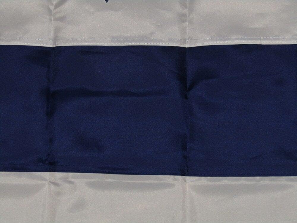 Bandera de nailon 300D de Israel bordada bordada de 6 x 10 pulgadas, resistente