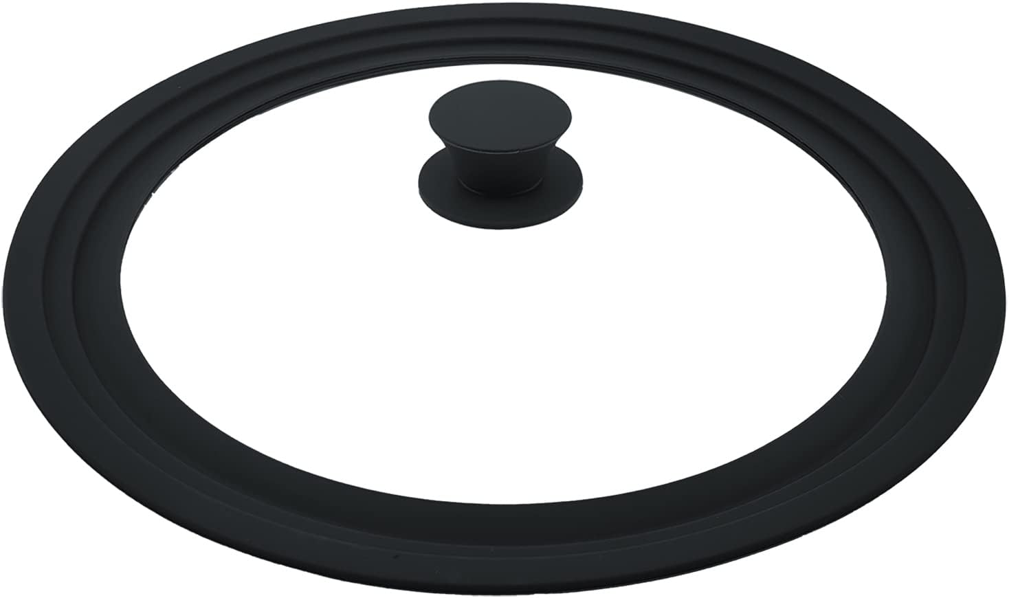 Tapa universal para ollas, sartenes y sartenes, vidrio templado HR Huare Technology con borde de silicona resistente al calor, apto para
