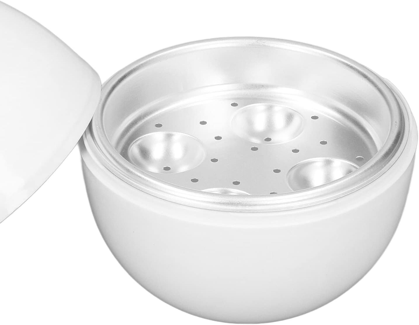 Olla eléctrica rápida para huevos duros, capacidad para 4 huevos, para huevos duros, escalfados, revueltos, tortillas, verduras al vapor, albóndigas