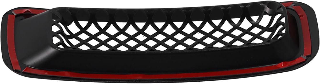 Fydun Juego de 7 piezas de accesorios de rejilla para parrilla delantera, 7 piezasjuego de rejilla de rejilla de malla ABS negra con cubierta de luz