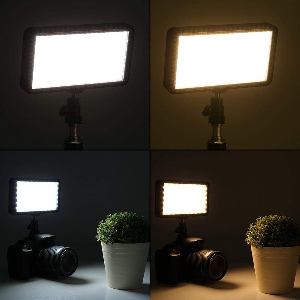 PUSOKEI Luz de video LED, W228 3200K6000K lámpara de panel de luz LED, 228 cuentas LED de fotografía luz de relleno para cámara Nikon para Canon