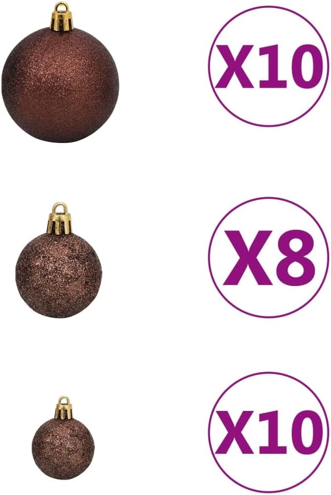 Artificial Christmas Tree Christmas Tree,White Christmas Tree,prelit Christmas Tree,arbol de Navidad con Luces,with LEDs&Ball Set&Pinecones 82.7″