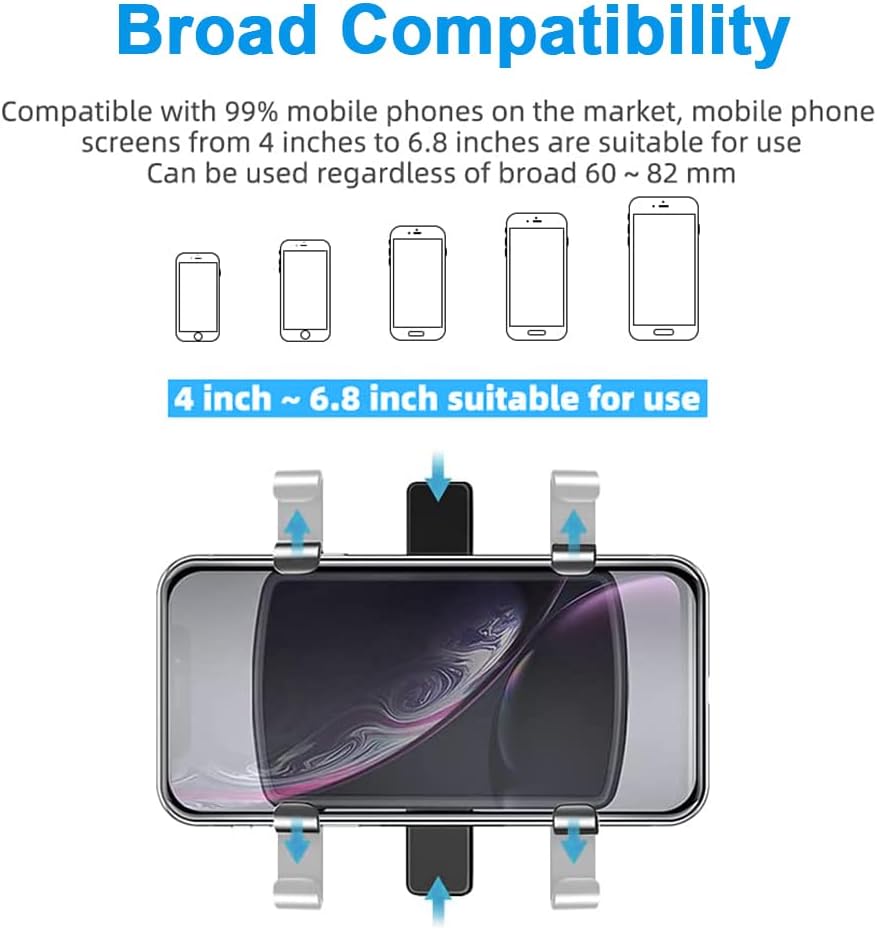 Soporte para teléfono de automóvil, rotación de 360 grados, tablero de instrumentos y espejo retrovisor, compatible con iPhone, Samsung, Huawei,