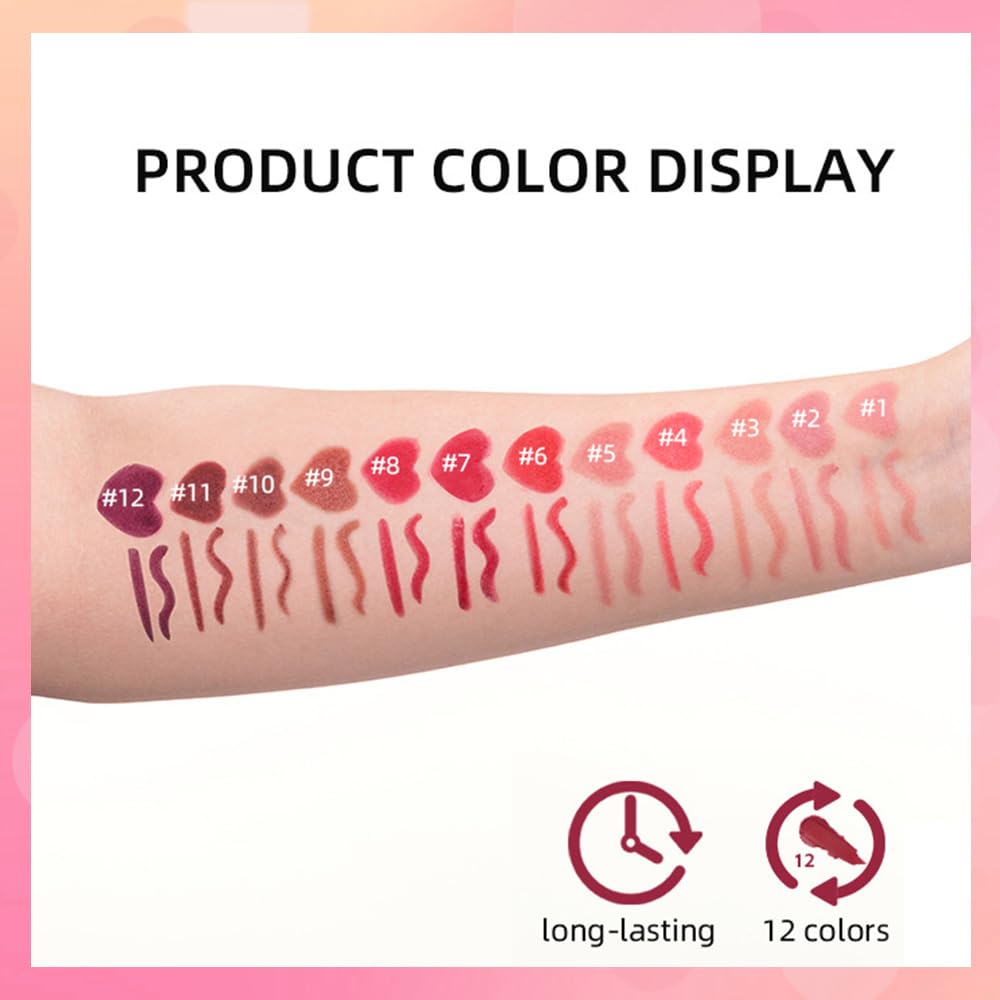 Juego de 4 lápices de labios mate, lápiz delineador de labios retráctil impermeable, delineador de labios de alta pigmentación para maquillaje