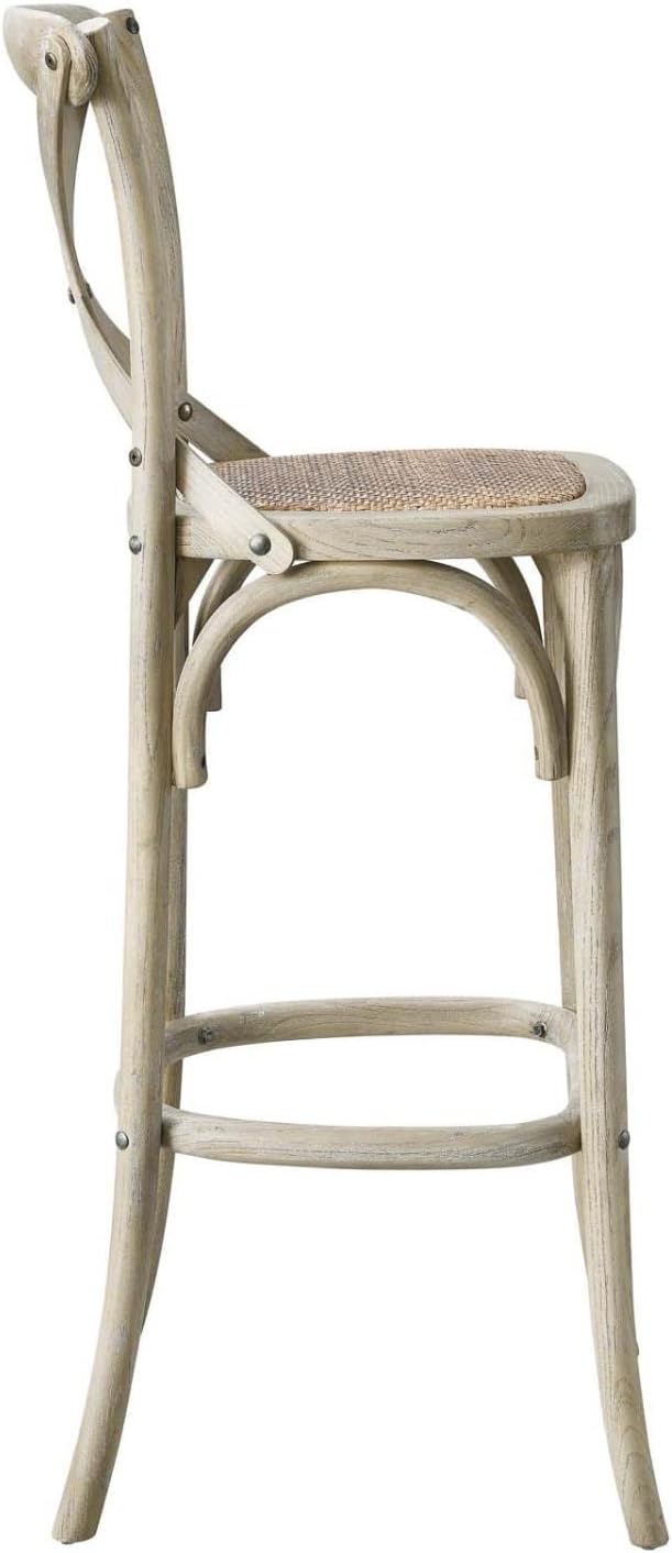 Modway Taburete Gear Bar con Acabado Gris EEI-5668-GRY