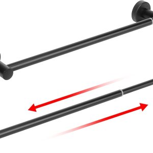 NearMoon Toallero de baño, accesorios de baño, toallero grueso de acero inoxidable para baño, toallero montado en la pared (paquete de 2, negro NearMoon Toallero de baño, accesorios de baño, toallero grueso de acero inoxidable para baño, toallero montado en la pared (paquete de 2, negro