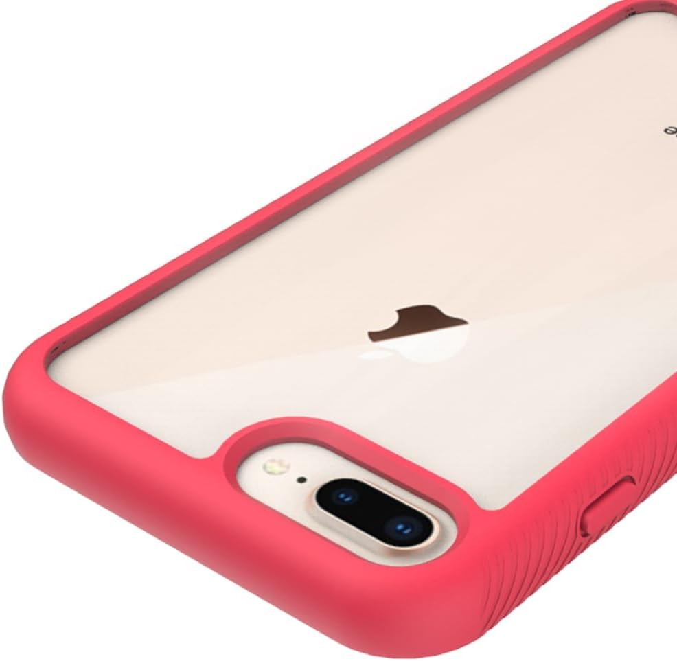 Asuwish Funda de teléfono para iPhone 7plus 8plus 78 Plus con protector de pantalla de vidrio templado y soporte delgado, funda protectora híbrida