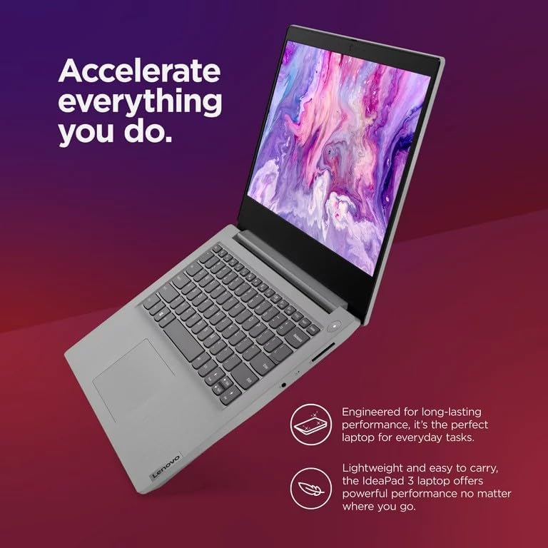 Lenovo IdeaPad 3i Business and Student Essential – Laptop FHD de 14 pulgadas, 12 GB de RAM, almacenamiento SSD de 512 GB, procesador Intel Core i3