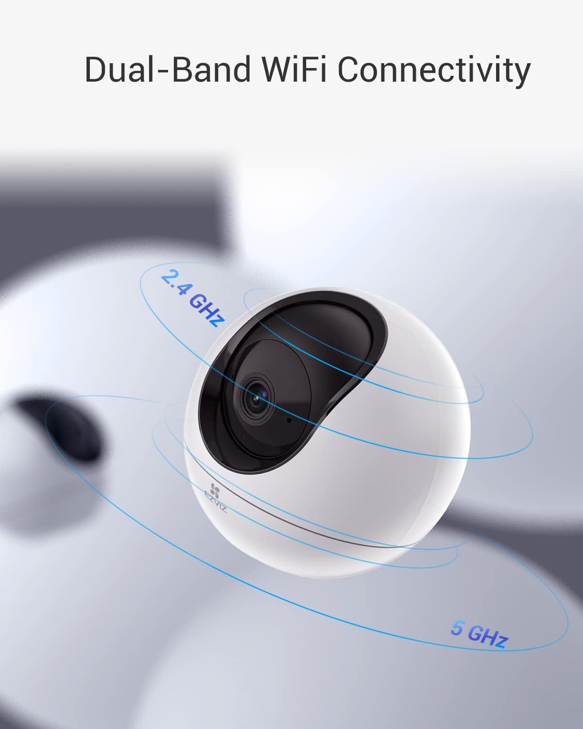 EZVIZ Cámara interior de 4 MP, monitor de mascotas panorámicainclinable con detección de humanos y mascotas AI, detección de actividad de voz,