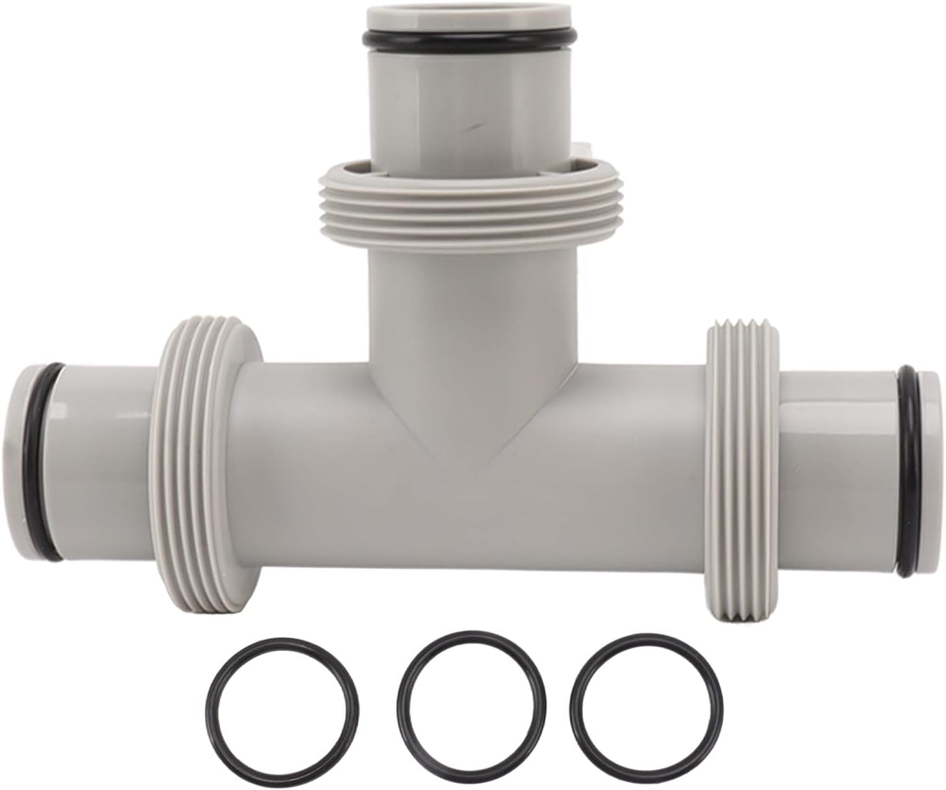 AYNEFY Válvula de émbolo de manguera de piscina dividida, adaptador de manguera de émbolo de manguera en forma de T 2 en 1 para sistemas de agua