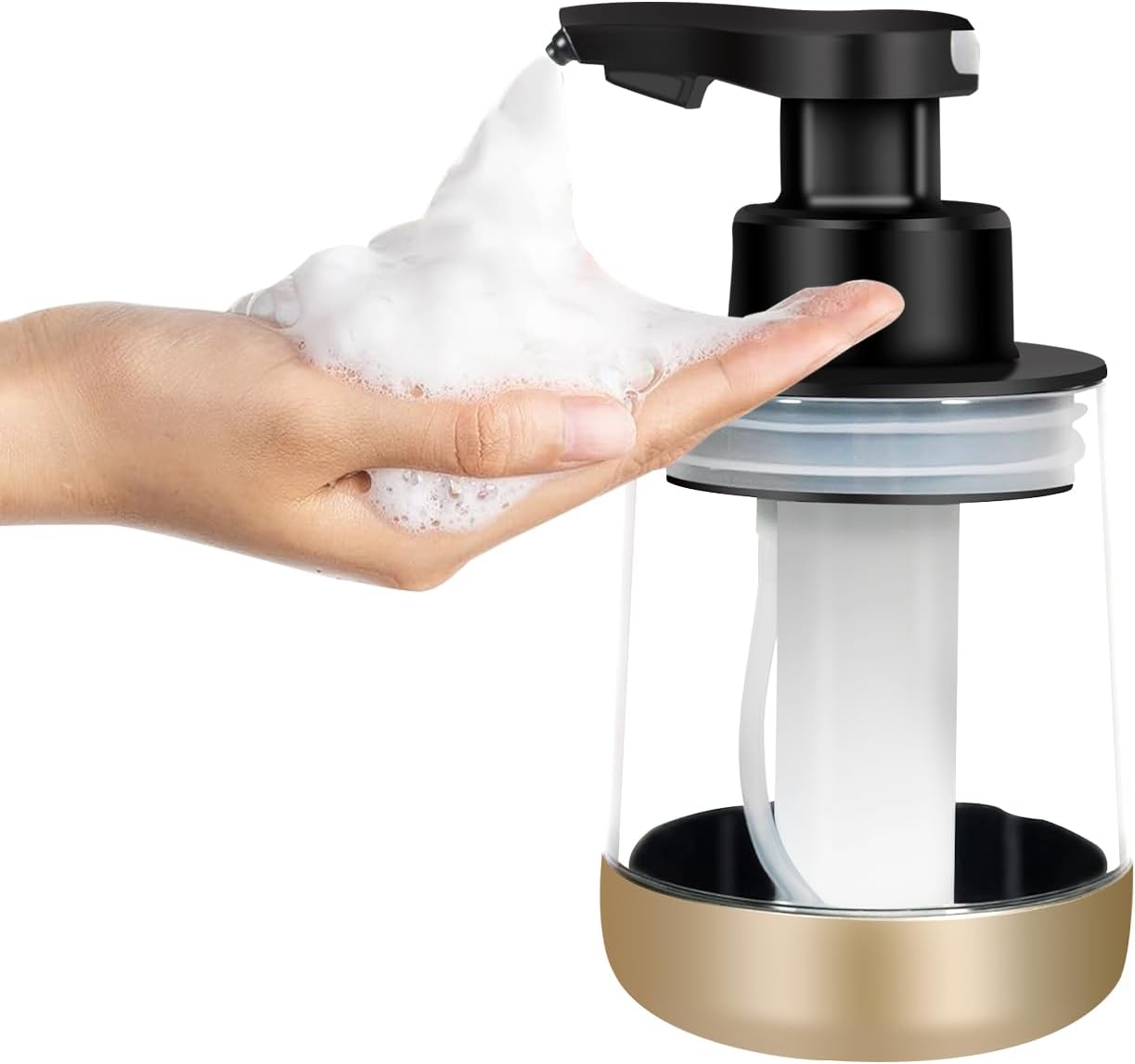 El dispensador automático de jabón de espuma para encimera es aplicable para cocinas, baños, inodoros, inducción infrarroja sin contacto tipo C