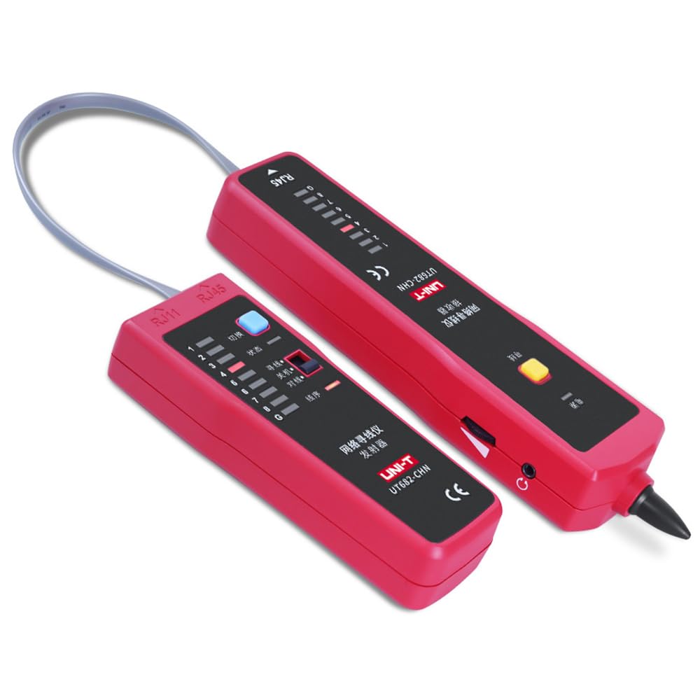 UNI-T Kit de sonda de tono de seguimiento de alambre de red Probador Línea de teléfono de mano RJ11 RJ45 Buscador de cable de alimentación