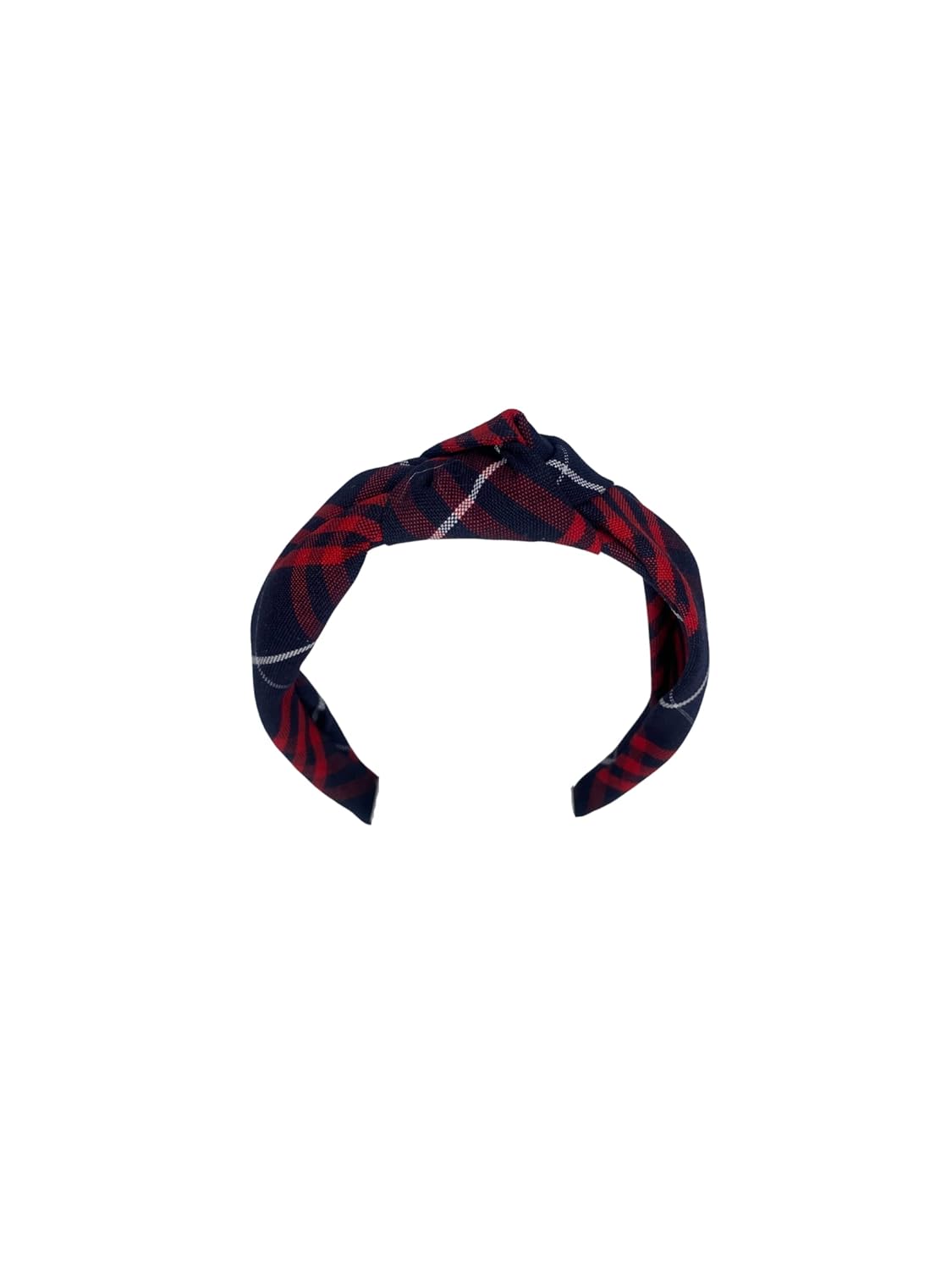 1.25″ Knotted Headband in School Uniform Plaid-Padded headband-Knot at Top-Uniform Headband (Plaid 36- Hamilton)