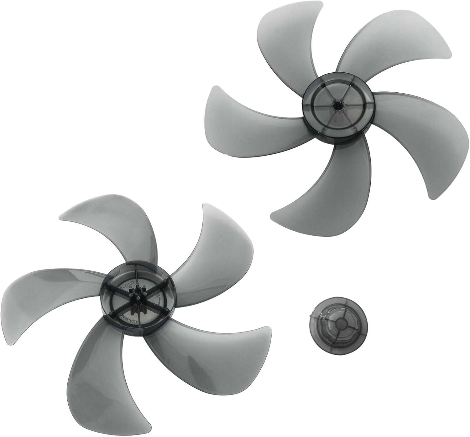YOOJIA Hoja de ventilador silenciosa de plástico universal con cubierta de tuerca de repuesto para ventilador de pie ventilador de mesa gris #6 14