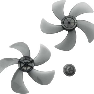 YOOJIA Hoja de ventilador silenciosa de plástico universal con cubierta de tuerca de repuesto para ventilador de pie ventilador de mesa gris #6 14 YOOJIA Hoja de ventilador silenciosa de plástico universal con cubierta de tuerca de repuesto para ventilador de pie ventilador de mesa gris #6 14