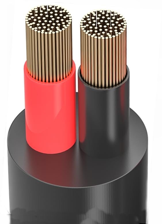 Cable eléctrico de 2 conductores de 14 awg, cable de PVC trenzado de 100 pies, cable de cobre sin oxígeno para cable LED flexible de bajo voltaje,