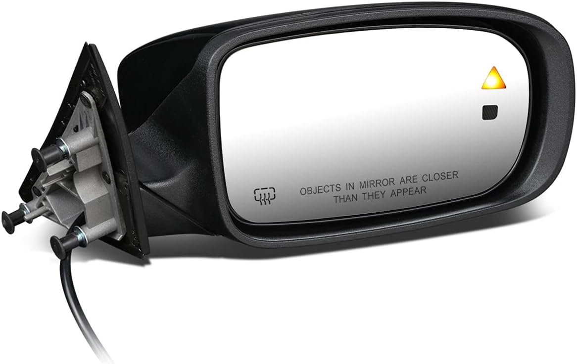 DNA Motoring OEM-MR-CH1321452 Espejo retrovisor de puerta lateral derecho con calefacción estilo fábrica con detección de punto ciego compatible con