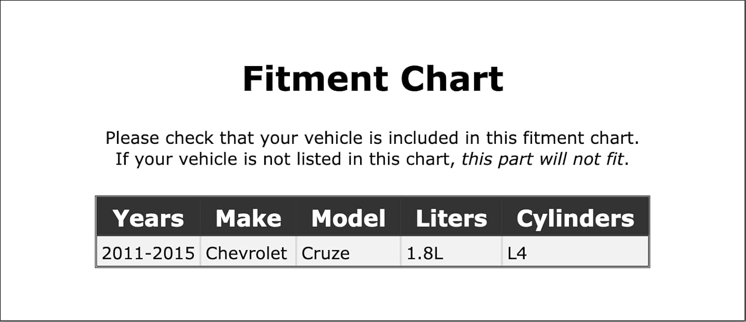 Juego de juntas colector de admisión de motor compatible con Chevrolet Cruze 1.8L L4 2011 2012 2013 2014 2015 PC-619860