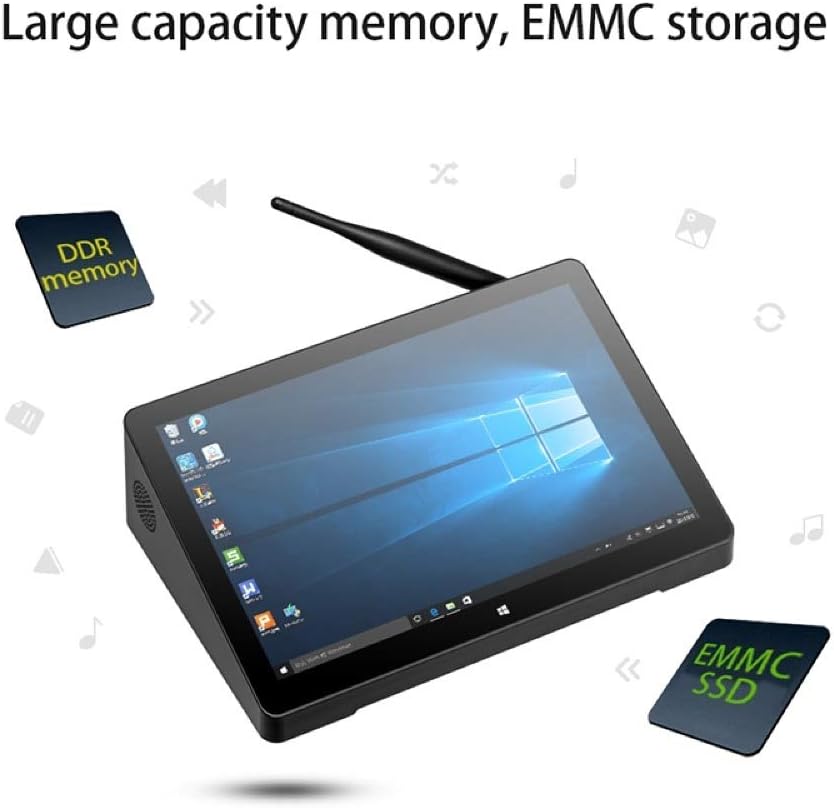 Tablet PC, PiPo X10s Todo-en-Uno Mini PC 10.1 pulgadas 6GB+64GB Windows 10 IntelCeleron J4105 Quad Core Tablet PC, Soporte WiFi BT TF Tarjeta RJ45