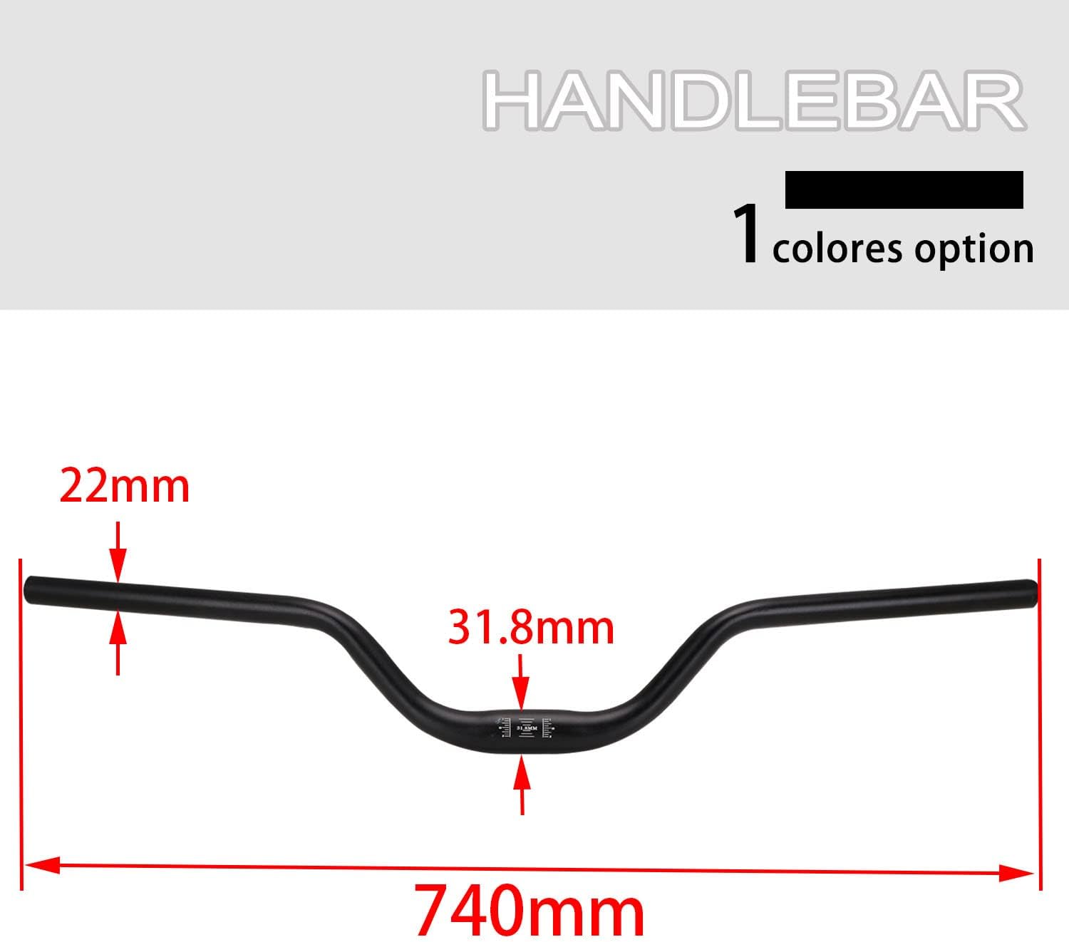JFG RACING Surron 7075 – Manillar de aluminio de 1.252 in y 78 de pulgada y 0.866 in y barra de mango elevada para Sur RonSurronLight BeeX160X260,