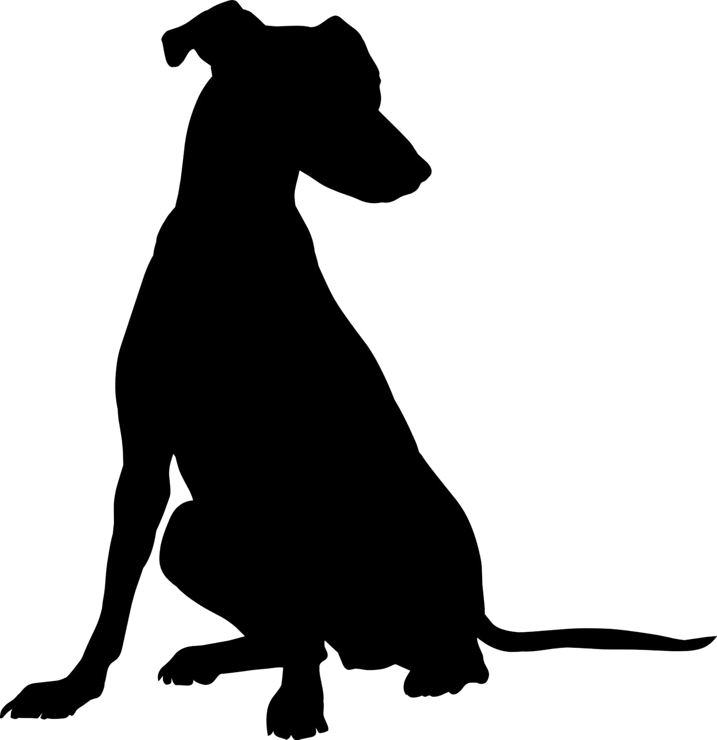 Parches termoadhesivos de silueta para cachorros, calcomanías de transferencia de letras para camisetas, ropa de tela  (Greyhound-Puppy-)