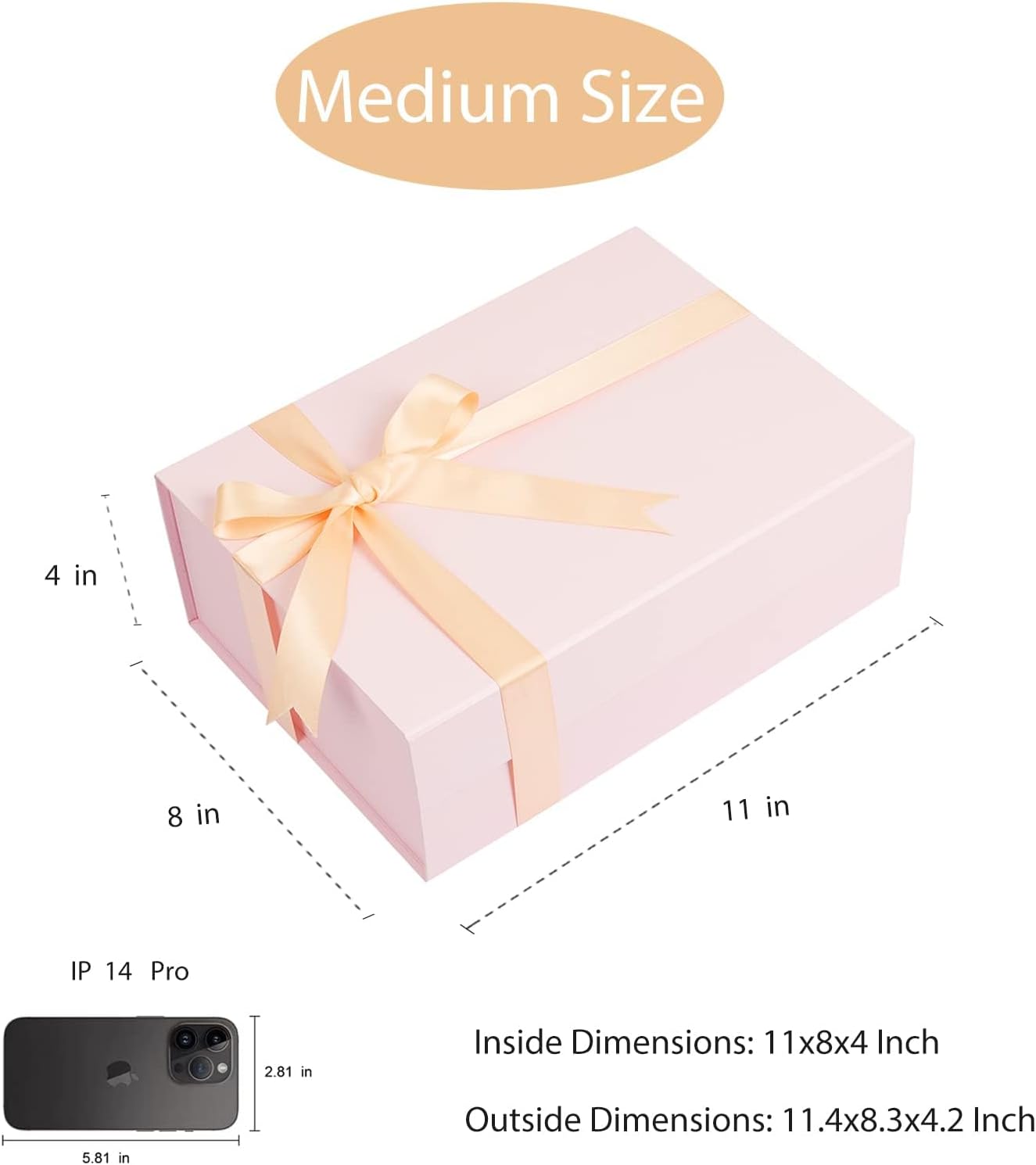Cajas de regalo con tapas para regalo, pequeña caja de regalo rosa con cinta, cajas de regalo plegables con cierre magnético, caja de propuesta de