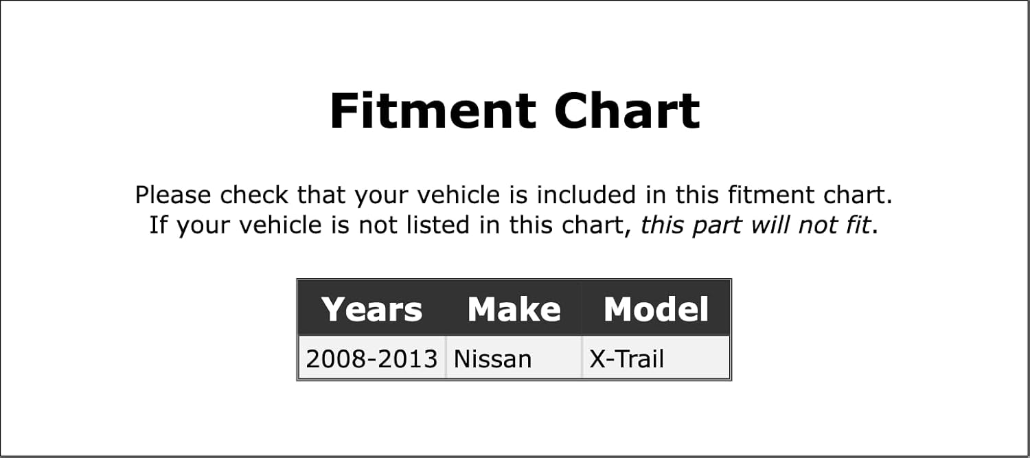 Soporte de elevación de escotilla compatible con Nissan X-Trail 2008 2009 2010 2011 2012 2013 PC-341851