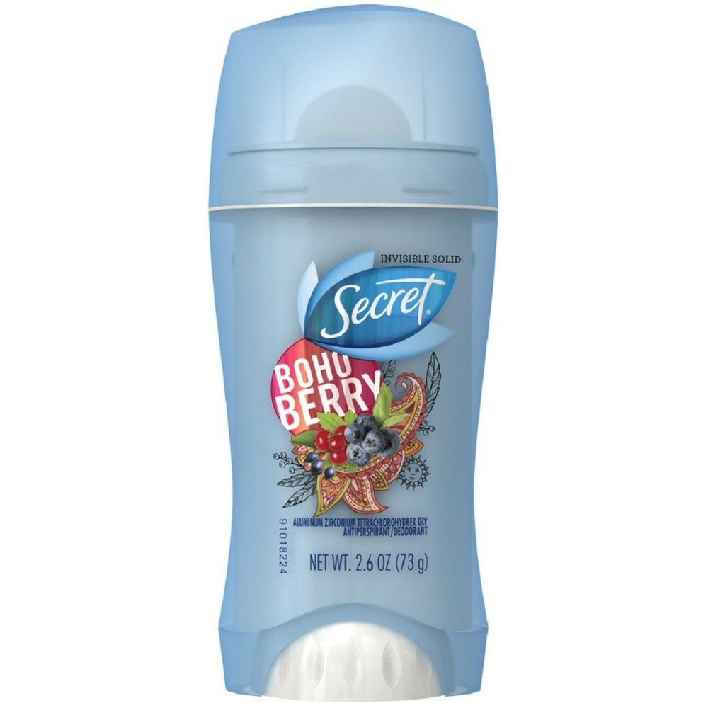 Secret Desodorante antitranspirante invisible sólido, Boho Berry 2.60 oz (paquete de 2)