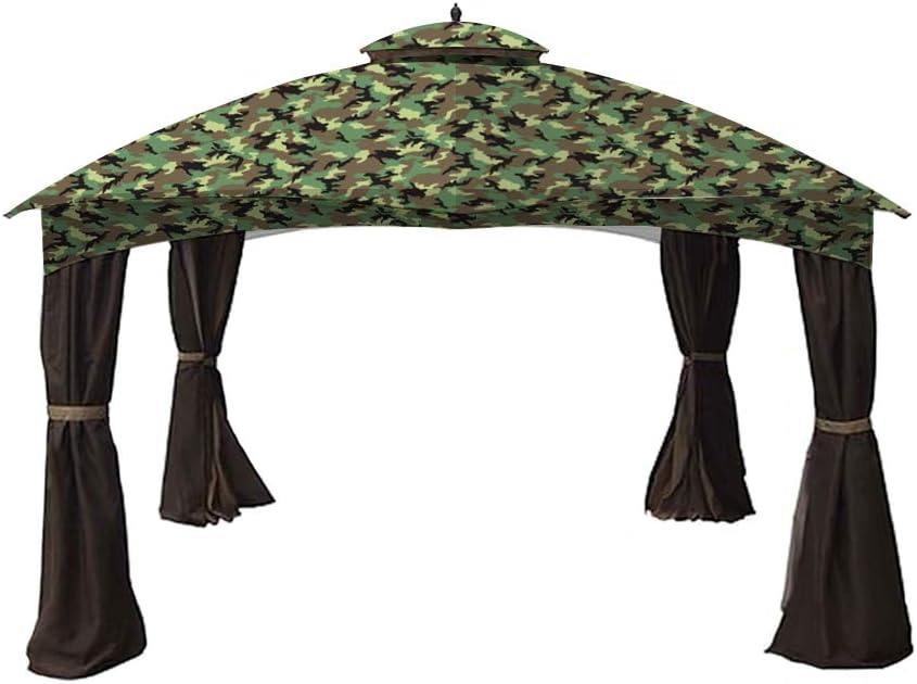 Garden Winds Toldo de repuesto para glorieta Allen Roth de 10 x 12 pulgadas, estándar 350, color verde camuflaje, no es compatible con el modelo