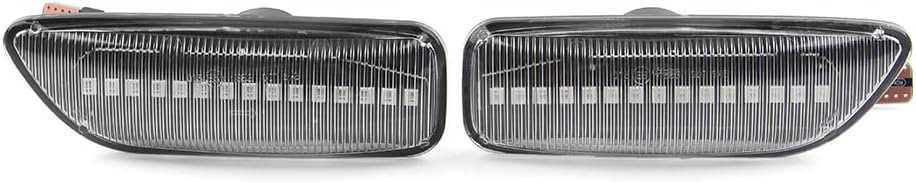 GZYF Luces de marcador laterales para guardabarros delanteros para Volvo S60 S80 MK1 V70 MK2 XC70 XC90 lente transparente, luz ámbar
