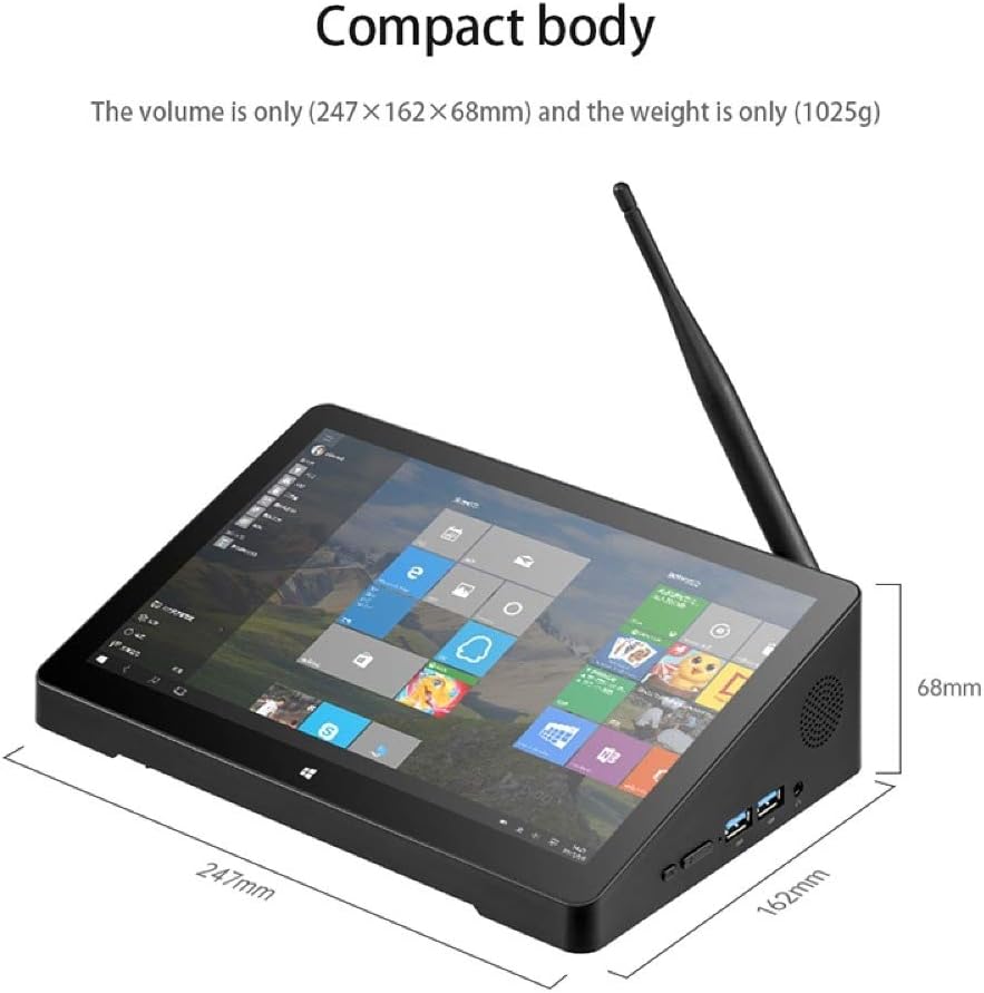 Tablet PC, PiPo X10s Todo-en-Uno Mini PC 10.1 pulgadas 6GB+64GB Windows 10 IntelCeleron J4105 Quad Core Tablet PC, Soporte WiFi BT TF Tarjeta RJ45